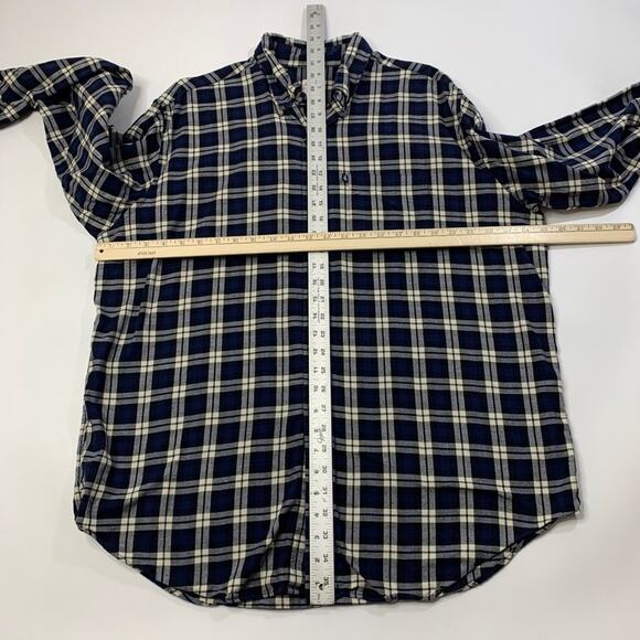 Brooks Brothers Shirt Mens L Windsor Blue Check Cotton Button Down Long Sleeve - Picture 5 of 9